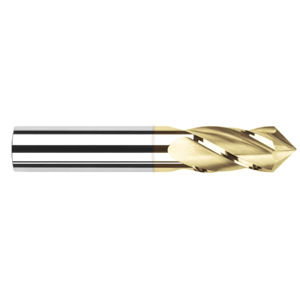 Drill/End Mill - Mill Style - 4 Flute, 0.0625" (1/16), Finish - Machining: TiN